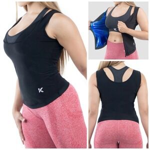 Kewlioo Zipper Heat Trapping Sweat Sauna‎ Snug & Tight Tank Vest Size S/M